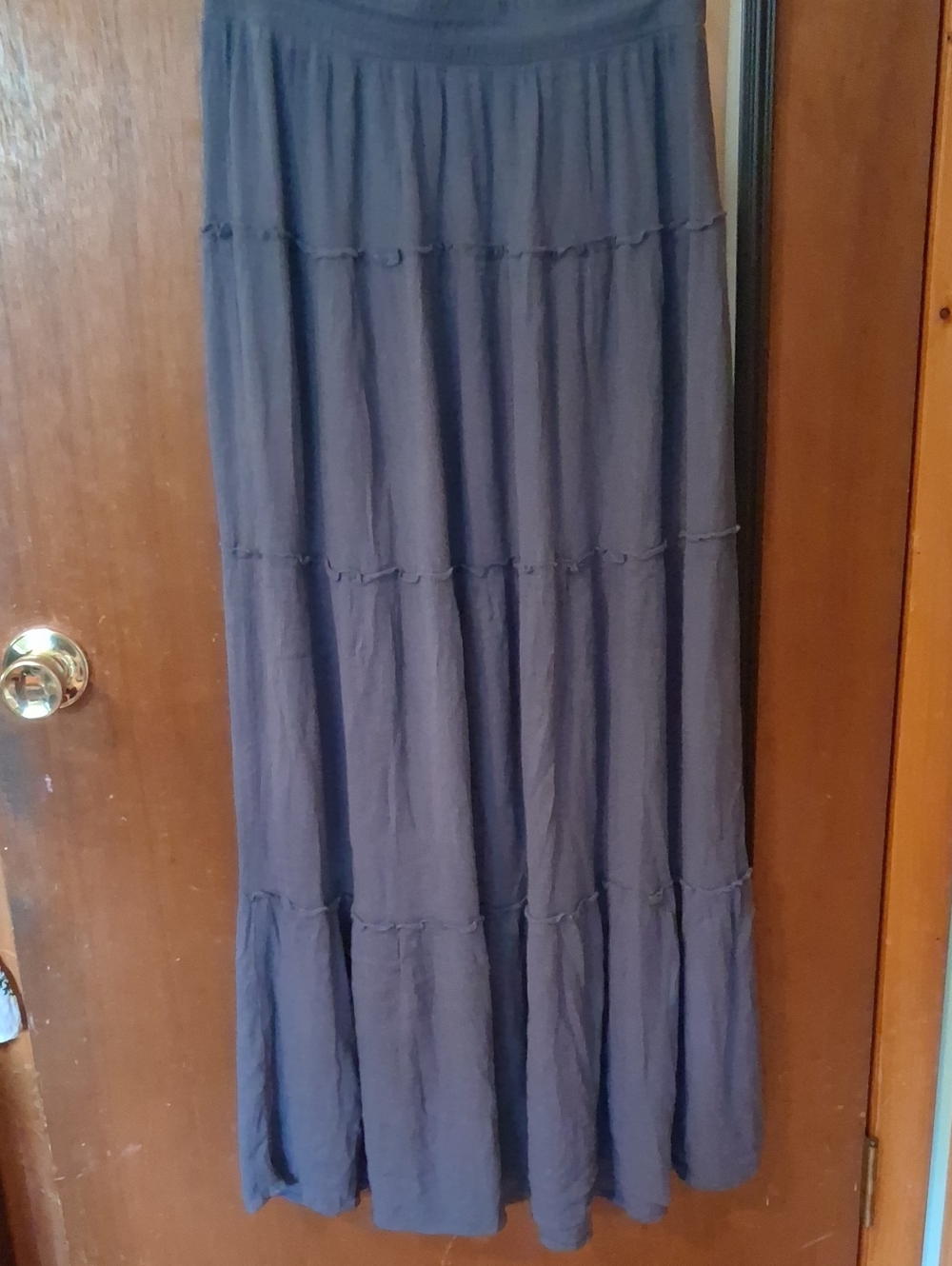 SO Navy Tiered Maxi Skirt